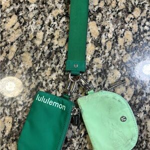 lululemon athletica Green Clutch and Wristlet Set